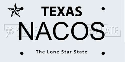 NACOS Texas License Plate