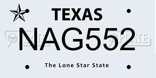 NAG552 Texas License Plate