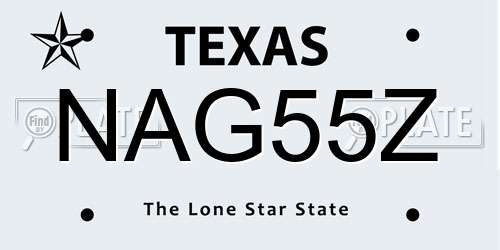 NAG55Z Texas License Plate