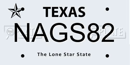 NAGS82 Texas License Plate