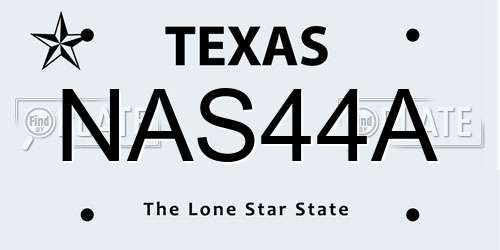 NAS44A Texas License Plate