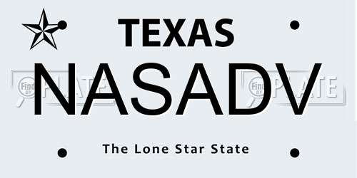 NASADV Texas License Plate