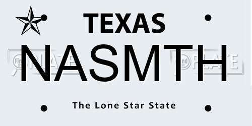 NASMTH Texas License Plate