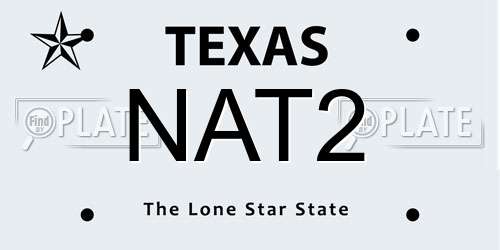 NAT2 Texas License Plate