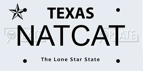 NATCAT Texas License Plate