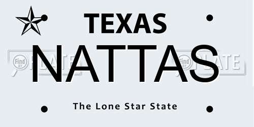 NATTAS Texas License Plate