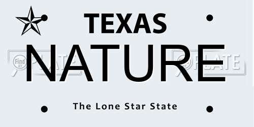 NATURE Texas License Plate