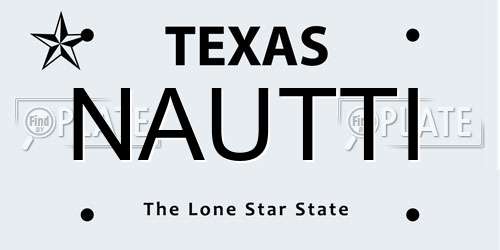 NAUTTI Texas License Plate