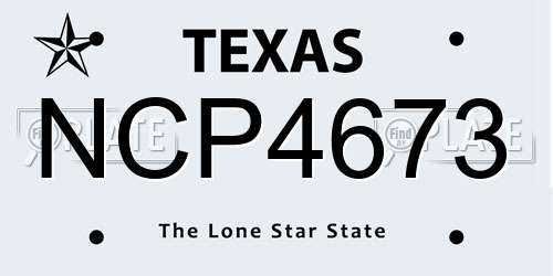 NCP4673 Texas License Plate