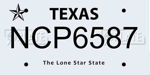 NCP6587 Texas License Plate