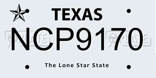 NCP9170 Texas License Plate