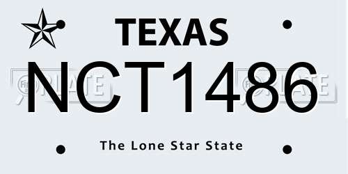 NCT1486 Texas License Plate
