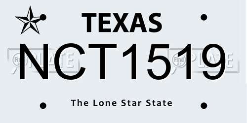 NCT1519 Texas License Plate