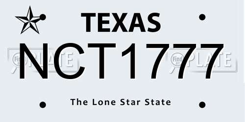 NCT1777 Texas License Plate