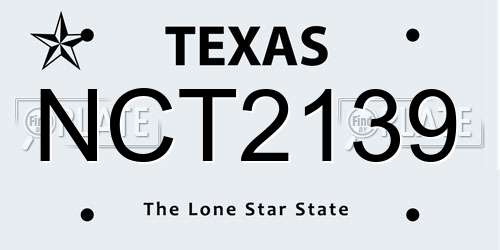 NCT2139 Texas License Plate