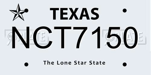 NCT7150 Texas License Plate