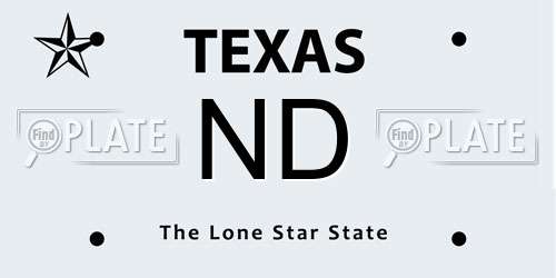 ND Texas License Plate