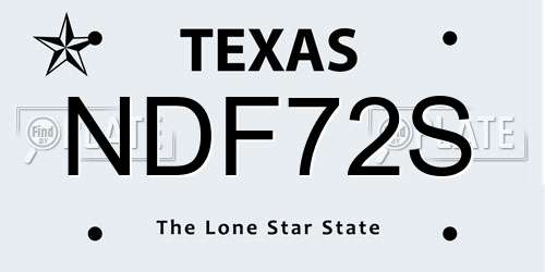 NDF72S Texas License Plate