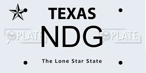 NDG Texas License Plate