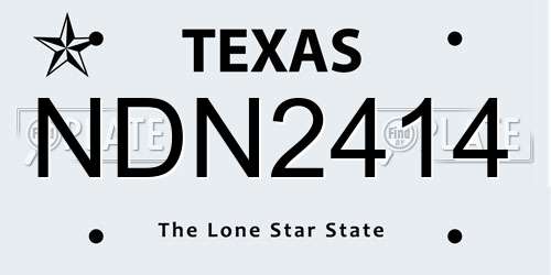 NDN2414 Texas License Plate