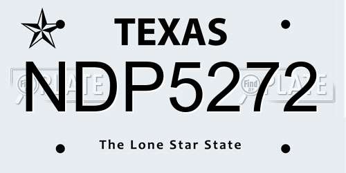NDP5272 Texas License Plate