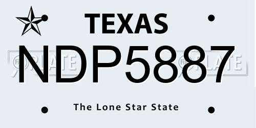 NDP5887 Texas License Plate