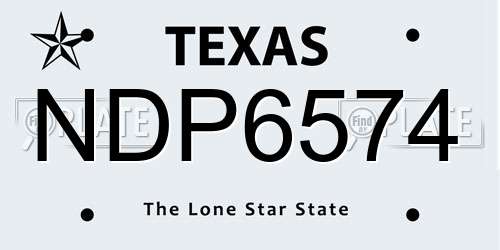 NDP6574 Texas License Plate