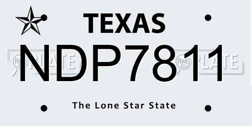 NDP7811 Texas License Plate