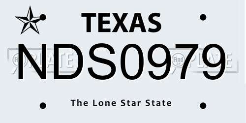 NDS0979 Texas License Plate