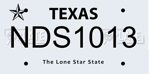 NDS1013 Texas License Plate