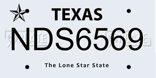 NDS6569 Texas License Plate