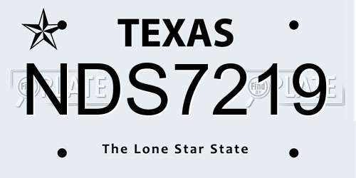 NDS7219 Texas License Plate