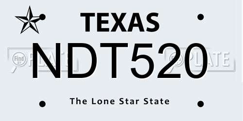 NDT520 Texas License Plate