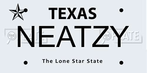 NEATZY Texas License Plate