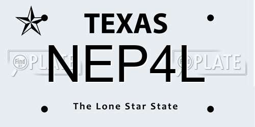 NEP4L Texas License Plate