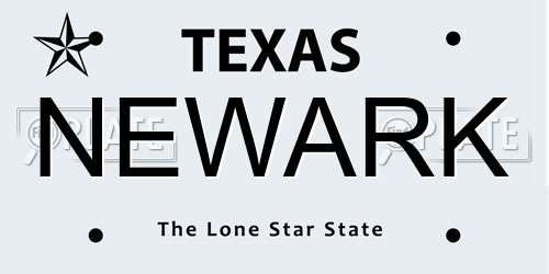 NEWARK Texas License Plate