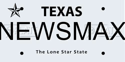NEWSMAX Texas License Plate