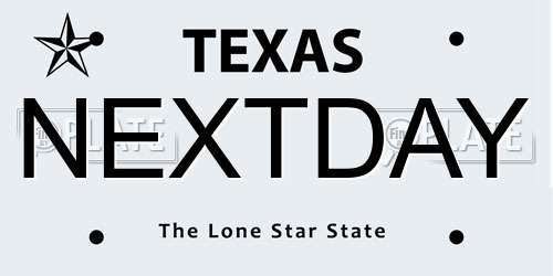 NEXTDAY Texas License Plate