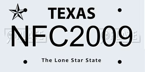 NFC2009 Texas License Plate