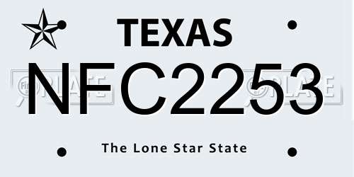 NFC2253 Texas License Plate