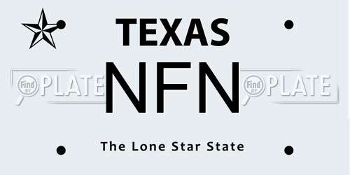NFN Texas License Plate