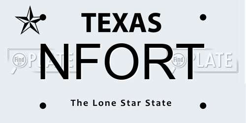 NFORT Texas License Plate