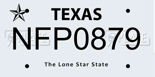 NFP0879 Texas License Plate