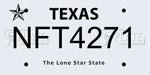 NFT4271 Texas License Plate