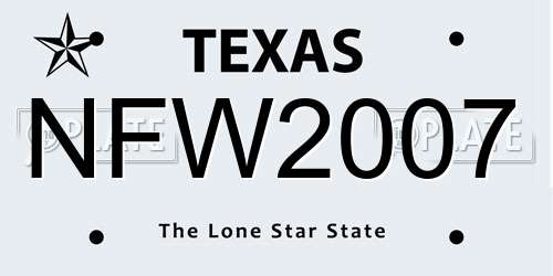 NFW2007 Texas License Plate