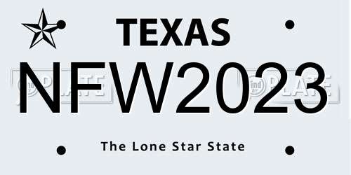NFW2023 Texas License Plate