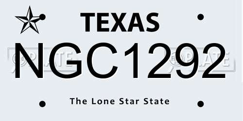 NGC1292 Texas License Plate