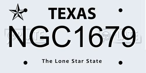 NGC1679 Texas License Plate