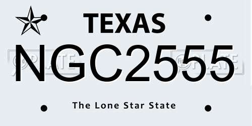 NGC2555 Texas License Plate