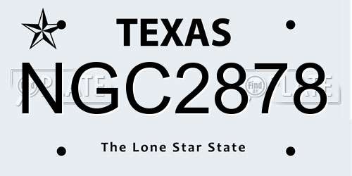 NGC2878 Texas License Plate